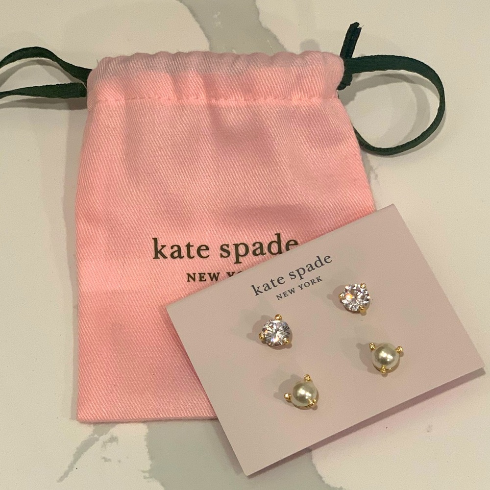 Kate Spade faux Diamond & Pearl Studs